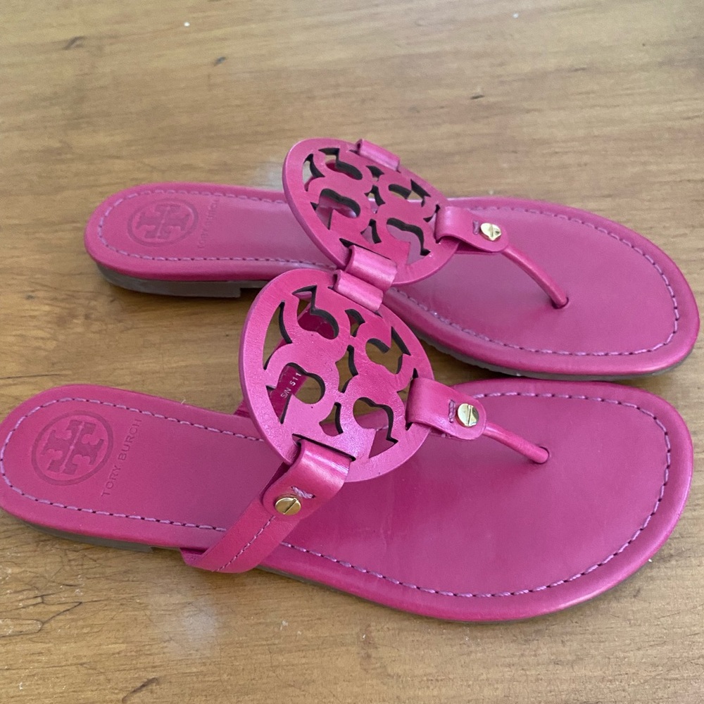Hot Pink Tory Burch Miller Sandal - Worn Once